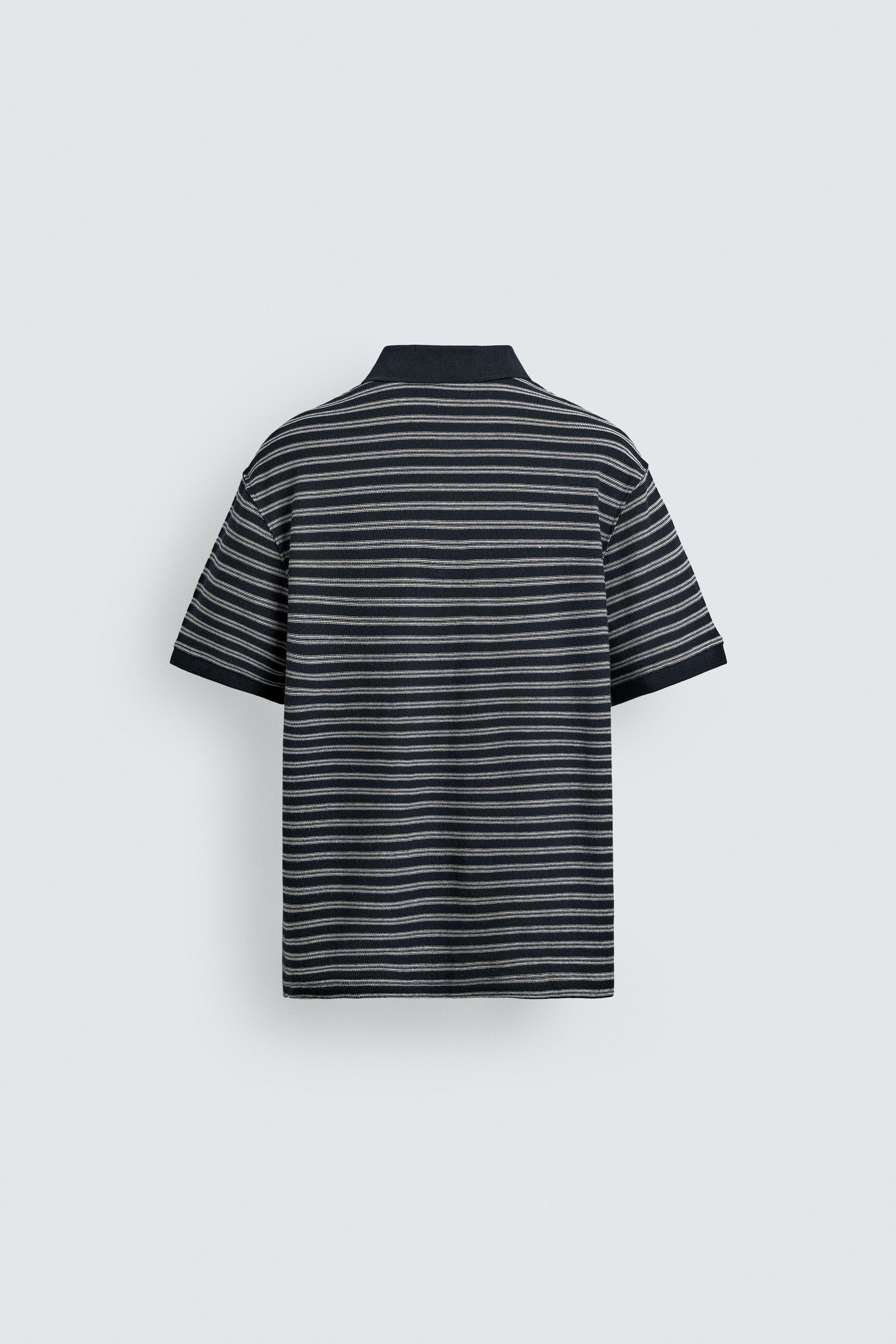 POLO REGULAR FIT JACQUARD À RAYURES